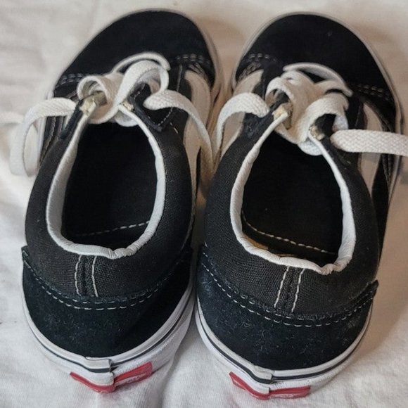 Vans Off The Wall Black and White Low Top Kids Size 12C Used No Box 721278 - Picture 4 of 7